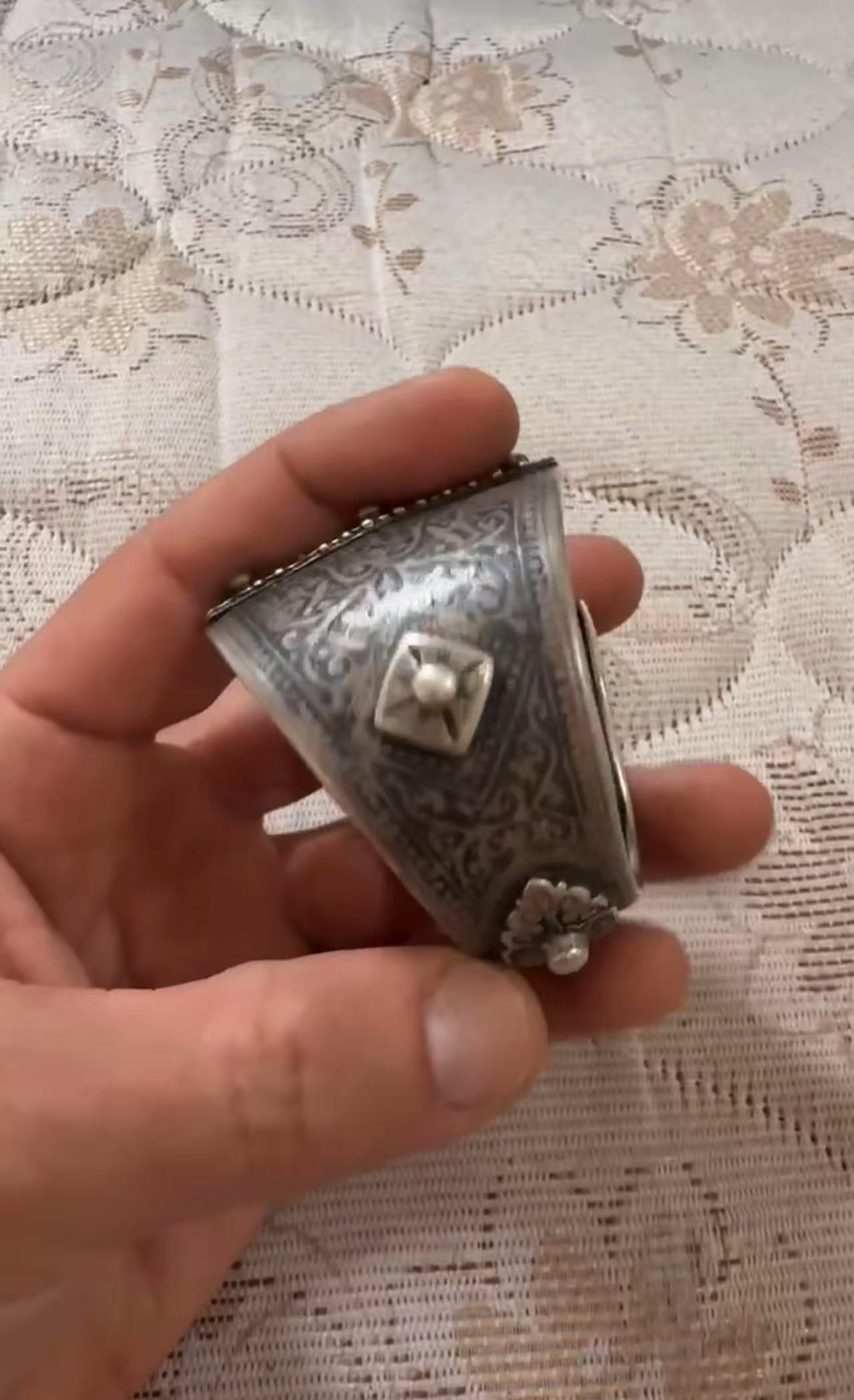 Berber handmade metal bracelets ornaments cuff