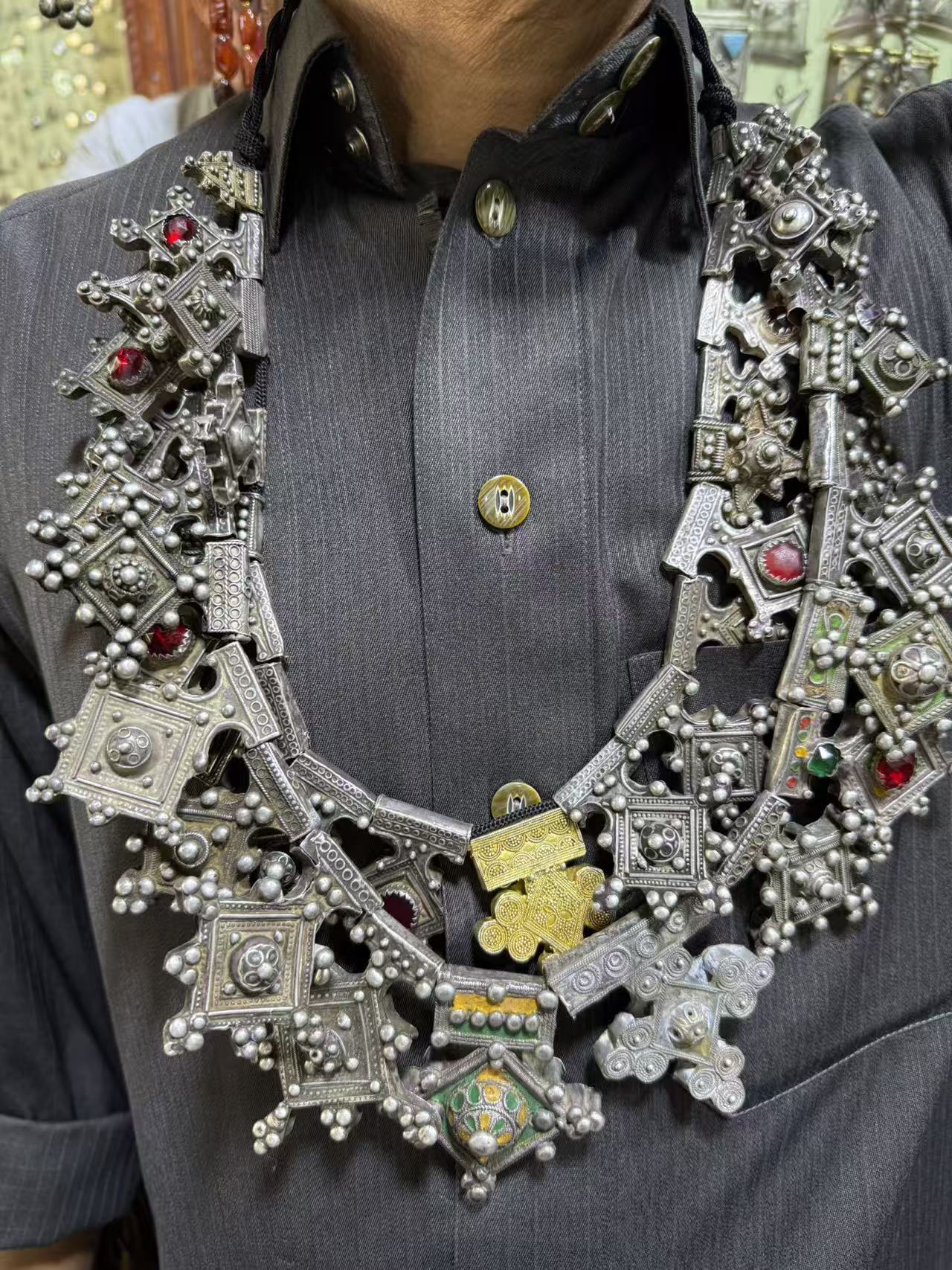 group defective item sales: Tribal metal necklaces