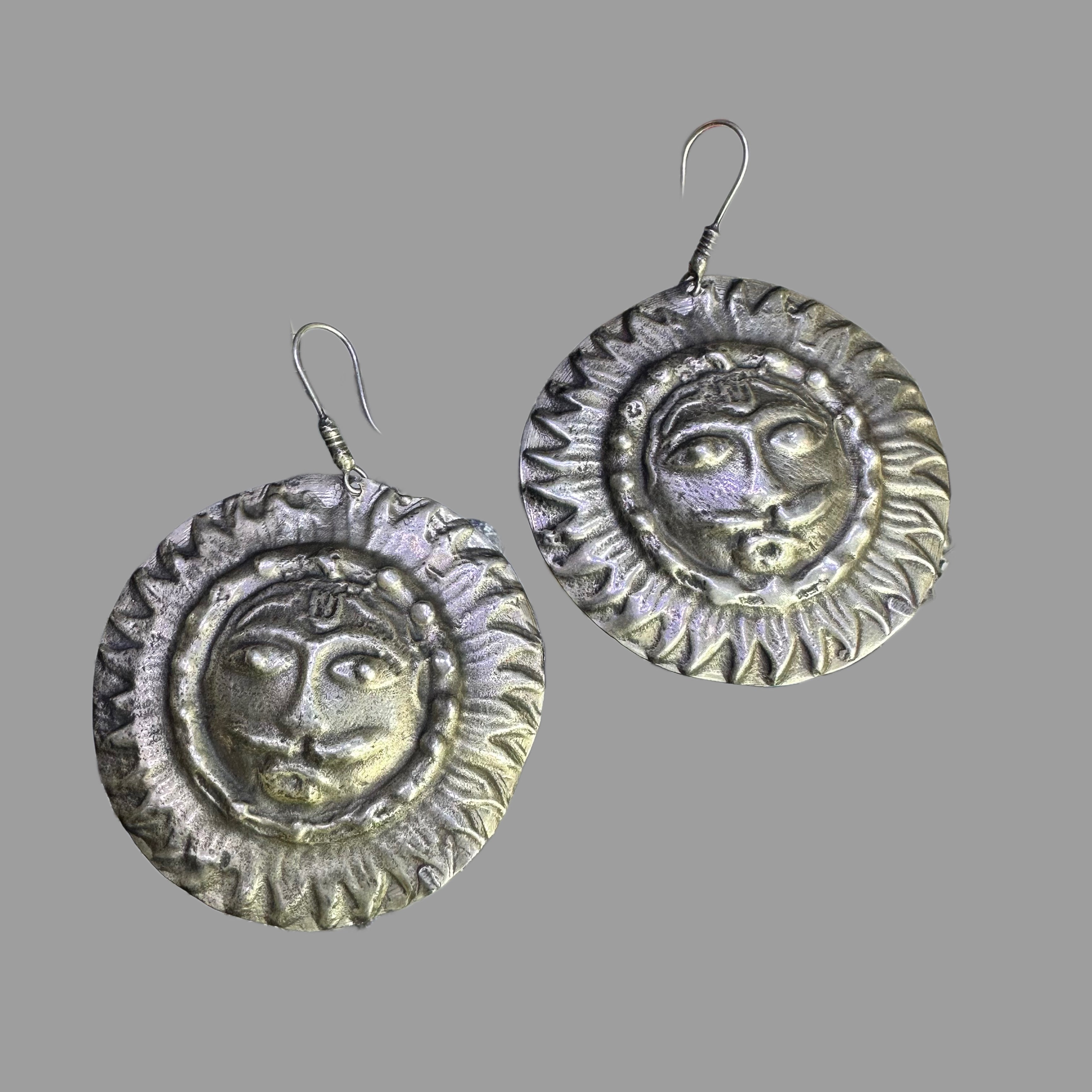 Silver Sun Earrings