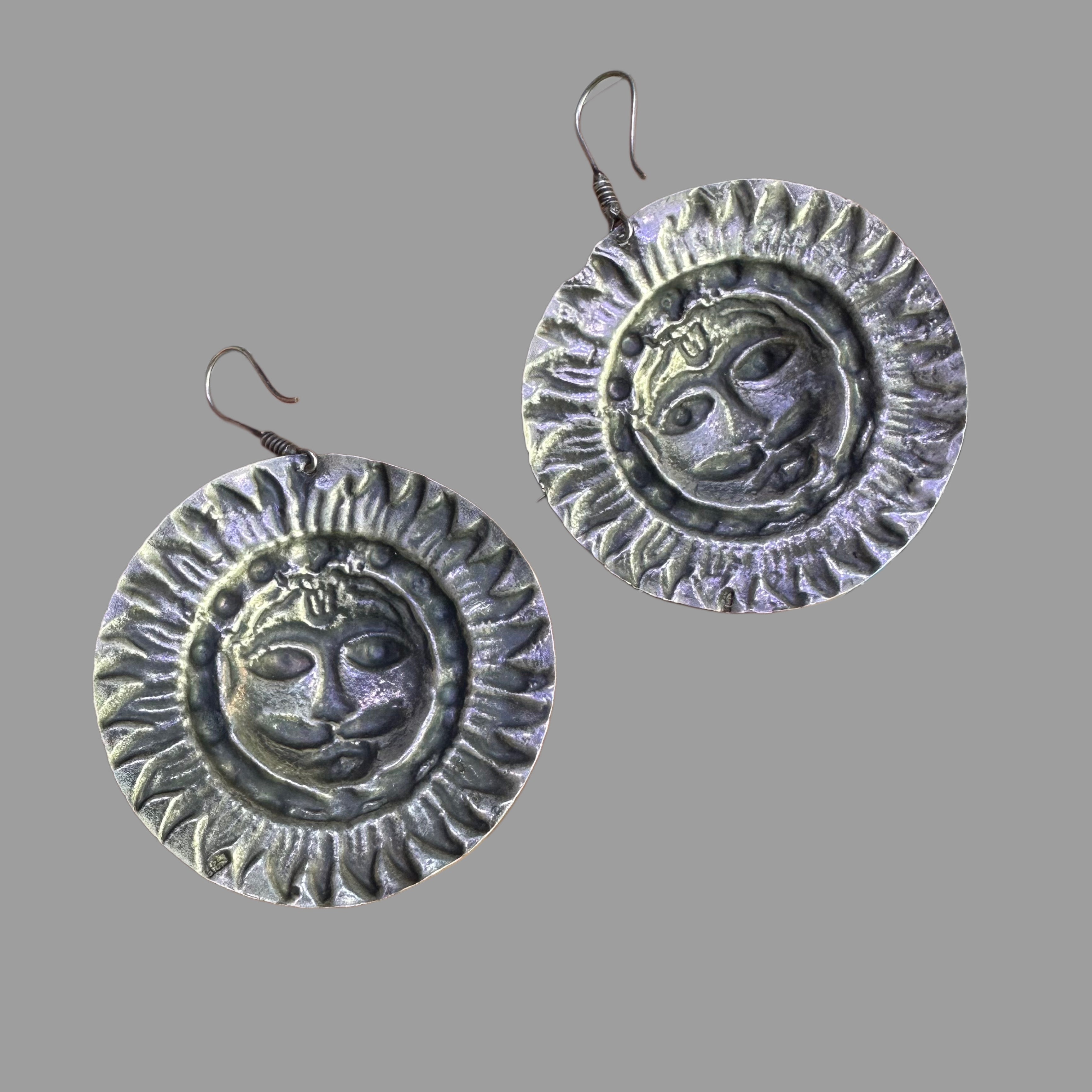 Silver Sun Earrings