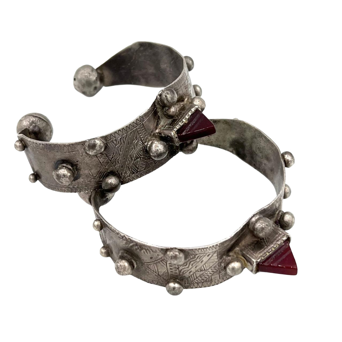 Old silver Tanfoukt, Talhakimt bracelets